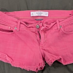 Abercrombie & Fitch 90's Pink Jean Shorty Shorts